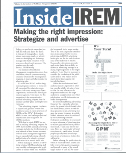 Inside IREM Newsmagazine
